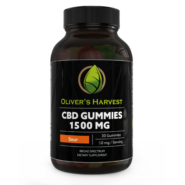 Oliver's Harvest CBD Broad Spectrum Sour Gummies 15 Oliver`s Harvest