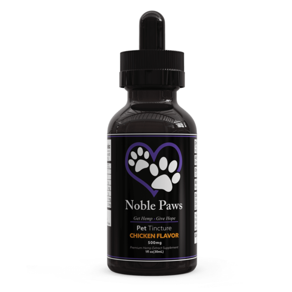 Noble Paws Pet Tincture Chicken Flavor 500 MG 1 Oliver`s Harvest